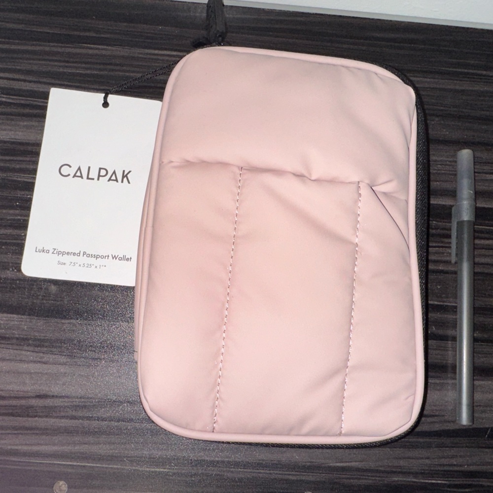 CALPAK Pink Passport Wallet
